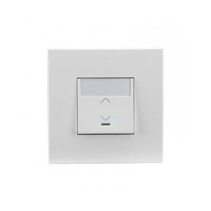 ليجراند - مفتاح أرتيور ثنائي القطب - مع مؤشر + حامل ملصقات - 10 أمبير - مربع - 2 موديول - أبيض