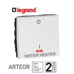 ليجراند - مفتاح سخان أرتيور - ثنائي القطبية بإتجاه واحد - علامة سخان ماء - 20 أمبير - 2 موديول - أبيض