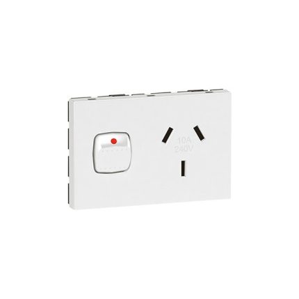 ليجراند - فيش أرتيور - أسترالي - 10 أمبير - 2P+E - مقاس 2 موديول - أبيض