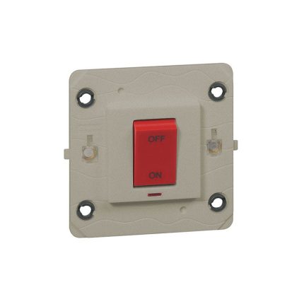 ليجراند - مفتاح مزدوج مع مفتاح Arteor، 45A 250V~، 1 موديول، مزود بنيون، Champagne