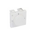 ليجراند - مفتاح مروحة أرتيور - 4 أوضاع - مربع - 2 موديول - أبيض