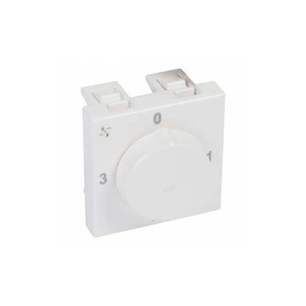 ليجراند - مفتاح مروحة أرتيور - 4 أوضاع - مربع - 2 موديول - أبيض