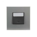 ليجراند - مفتاح أرتيور ثنائي القطب - مع مؤشر + حامل ملصقات - 10 أمبير - مربع - 2 موديول - مغنيسيوم