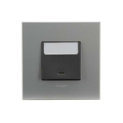 ليجراند - مفتاح أرتيور ثنائي القطب - مع مؤشر + حامل ملصقات - 10 أمبير - مربع - 2 موديول - مغنيسيوم