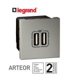 ليجراند - مفتاح ثنائي القطبية أرتيور - مع نيون -45 أمبير 250 فولت - 1 موديول - مغنيسيوم