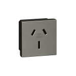 ليجراند - مقبس Arteor، أسترالي، 10/15A 240V، 2P+E، 2 موديول، Shuttered، Magnesium