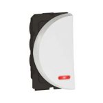 ليجراند - مفتاح أرتيور ثنائي القطب - مع مؤشر - 20 أمبير - دائري - 1 موديول يسار - أبيض