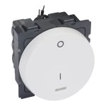 ليجراند - مفتاح مفرد دائري 20 أمبير 250 فولت مزود بلمبة بيان ثنائي القطب 2 خط 2 موديول - أبيض