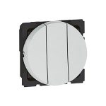 ليجراند - مفتاح Arteor، خط 1، 20 AX 250 V~، 2 موديول، 3 مفرد، Round، Soft Aluminium