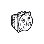 ليجراند - مفتاح ضغط مزدوج - للتحكم في الستائر - 10 أمبير - دائري - 2 موديول - أبيض