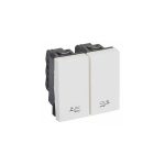 ليجراند - مفتاح 2 خط أرتيور - مربع - 2 موديول - أبيض