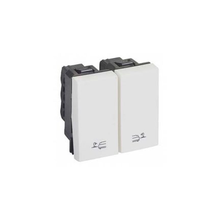 ليجراند - مفتاح 2 خط أرتيور - مربع - 2 موديول - أبيض