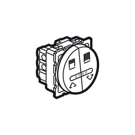 ليجراند - مفتاح ضغط مزدوج - أرتيور للتحكم في الستائر - 10 أمبير - دائري - 2 موديول - مغنيسيوم