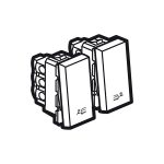 ليجراند - مفتاح 2 خط أرتيور - مربع - 2 موديول - مغنيسيوم