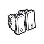 ليجراند - مفتاح أرتيور ثنائي القطب - للمصابيح - 10 أمبير - موديول 2 × 1 - مربع - مغنيسيوم