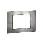 ليجراند - لوحة Arteor، للمقبس الأسترالي المزدوج، 2x2 موديول، مربع، Brushed Stainless Steel