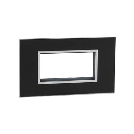 ليجراند - غطاء مع إطار Arteor، هندي، 4 موديول، مربع، Mirror Black