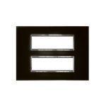 ليجراند - غطاء مع إطار Arteor، هندي، 2x6 موديول، مربع، Mirror Black