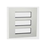 ليجراند - غطاء مع إطار Arteor، هندي، 3x6 موديول، مربع، Pearl Aluminium