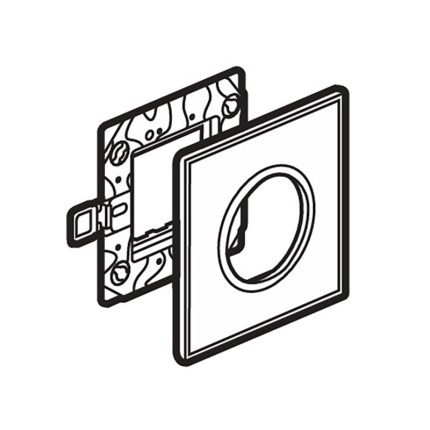 ليجراند - غطاء مع إطار Arteor، هندي، 2 موديول، دائري، Stainless Steel