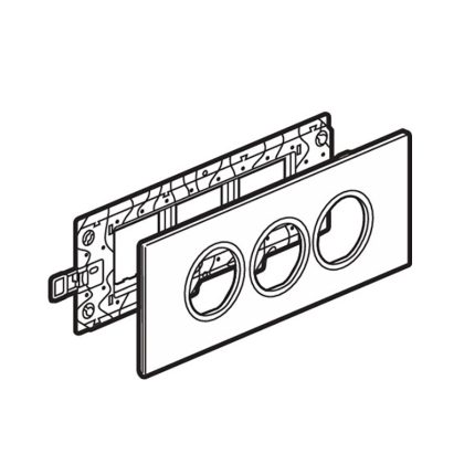 ليجراند - غطاء مع إطار Arteor، هندي، 6 موديول، دائري، Stainless Steel