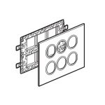 ليجراند - غطاء مع إطار Arteor، هندي، 2x6 موديول، دائري، Graphite