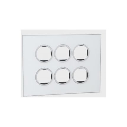 ليجراند - غطاء مع إطار Arteor، هندي، 2x6 موديول، دائري، Mirror White