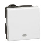 ليجراند - مفتاح موزاييك 20 أمبير مع لمبة بيان - أبيض