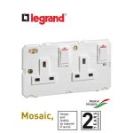 ليجراند - فيش مجوز 13 أمبير - ثنائي القطبية - مع لمة بيان - أبيض