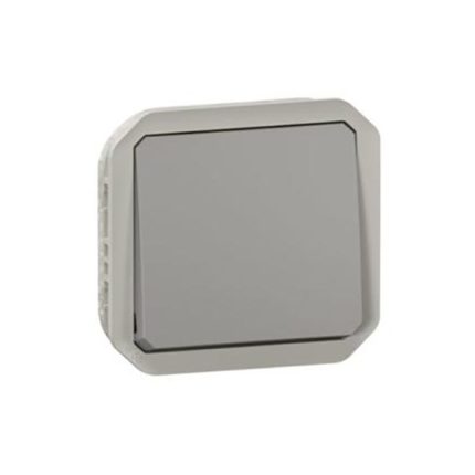 ليجراند - مفتاح Plexo، IP55، فتحة،خط 2، 10AX 250V، آلية، رمادي