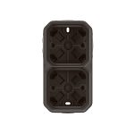 ليجراند - علبة ظاهرة Plexo، IP55، فتحتين، 4 ، 3x1+1x2 مداخل، أفقي وعمودي، أنثراسايت