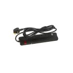 ⁦ليجراند - توصيلة كهربائية مواصفات بريطانية - 4 مداخل كهرباء + مدخلين USB - طول 3 متر - أسود⁩ - الصورة ⁦2⁩