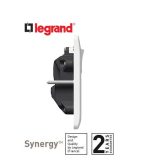 ⁦ليجراند - فيش مفرد بمفتاح سينرجي - 13 أمبير - 250 فولت - مع لمبة بيان - أبيض⁩ - الصورة ⁦2⁩