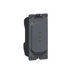 ليجراند - مؤشر Synergy، Grid Module، Neon أخضر، 1mA، 230-250V، 0.3W، Anthracite