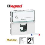 ليجراند - مخرج شبكة موزاييك - CAT 6A UTP - أبيض - 2 موديول