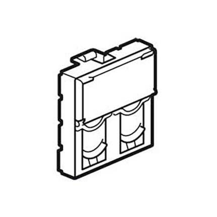 ليجراند - محول RJ45، Mosaic، لموصلين Keystone مزدوجين، 2 موديول، ماغنسيوم