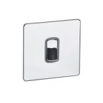 ليجراند - زر الضغط Synergy Sleek، خط 2، مفرد، 10A، 250V، Polished Stainless Steel