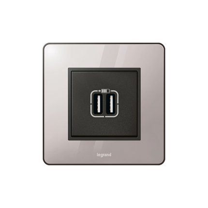 ليجراند - لوحة أمامية Synergy Sleek، مفرد، لآلية Arteor 2 موديول، Polished Stainless Steel