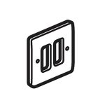 ليجراند - لوحة أمامية Synergy Sleek Design، مفرد، 2 موديول، Polished Stainless Steel