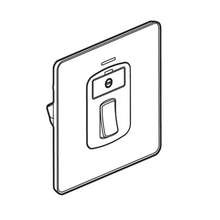 ليجراند - وحدة توصيل ذات مفتاح مزدوج Synergy Sleek، 13A، 250V، مع مؤشر طاقة LED أزرق، Glossy Gold