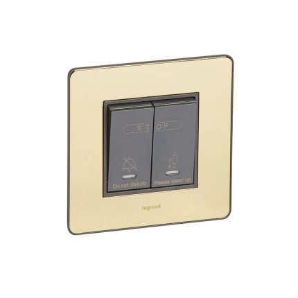ليجراند - مؤشر نداء الفندق Synergy Sleek، التحكم الداخلي للغرفة، 10A، 250V، Glossy Gold