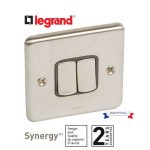 ليجراند - مفتاح مجوز سينرجي - 10 أمبير - خطين - 250 فولت - Authentic - ستانليس ستيل