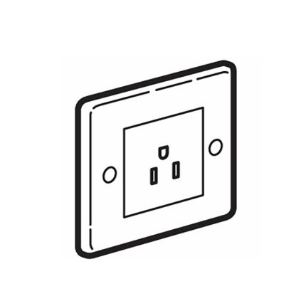 ليجراند - مقبس Synergy Authentic، أمريكي، مفرد، غير مزود بالتبديل، 15A، 127V، Brushed Stainless Steel