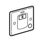 ليجراند - وحدة الاتصال المؤمنة Synergy Authentic، بدون مفتاح، 13A، 250V، مع منفذ سلك + مؤشر طاقة LED أزرق، Polished Stainless Steel