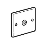 ليجراند - مقبس تلفاز Synergy Authentic، مفرد، ذكر، Polished Stainless Steel