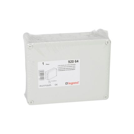 ليجراند - علبة Plexo، IP55، IK07، 220x170x86، مدخلات كابلات ISO قابلة للثقب، رمادي