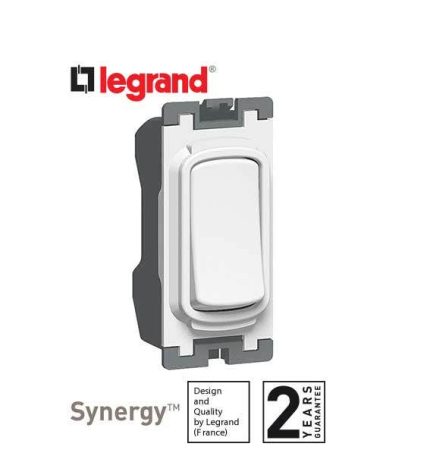 ليجراند - مفتاح جرس 10 أمبير - سينرجي أبيض - Grid