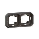 ليجراند - إطار تثبيت غاطس Plexo، IP55، فتحتين، أفقي وعمودي، أنثراسايت