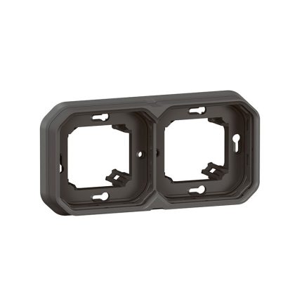 ليجراند - إطار تثبيت غاطس Plexo، IP55، فتحتين، أفقي وعمودي، أنثراسايت