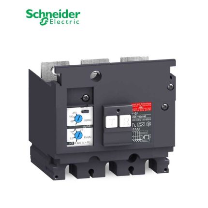 شنايدر - وحدة حماية للتسريب الارضي - 3 خط - Compact NSX 100/160, MH Type, 440 VAC To 550 VAC, 30mA to 10A